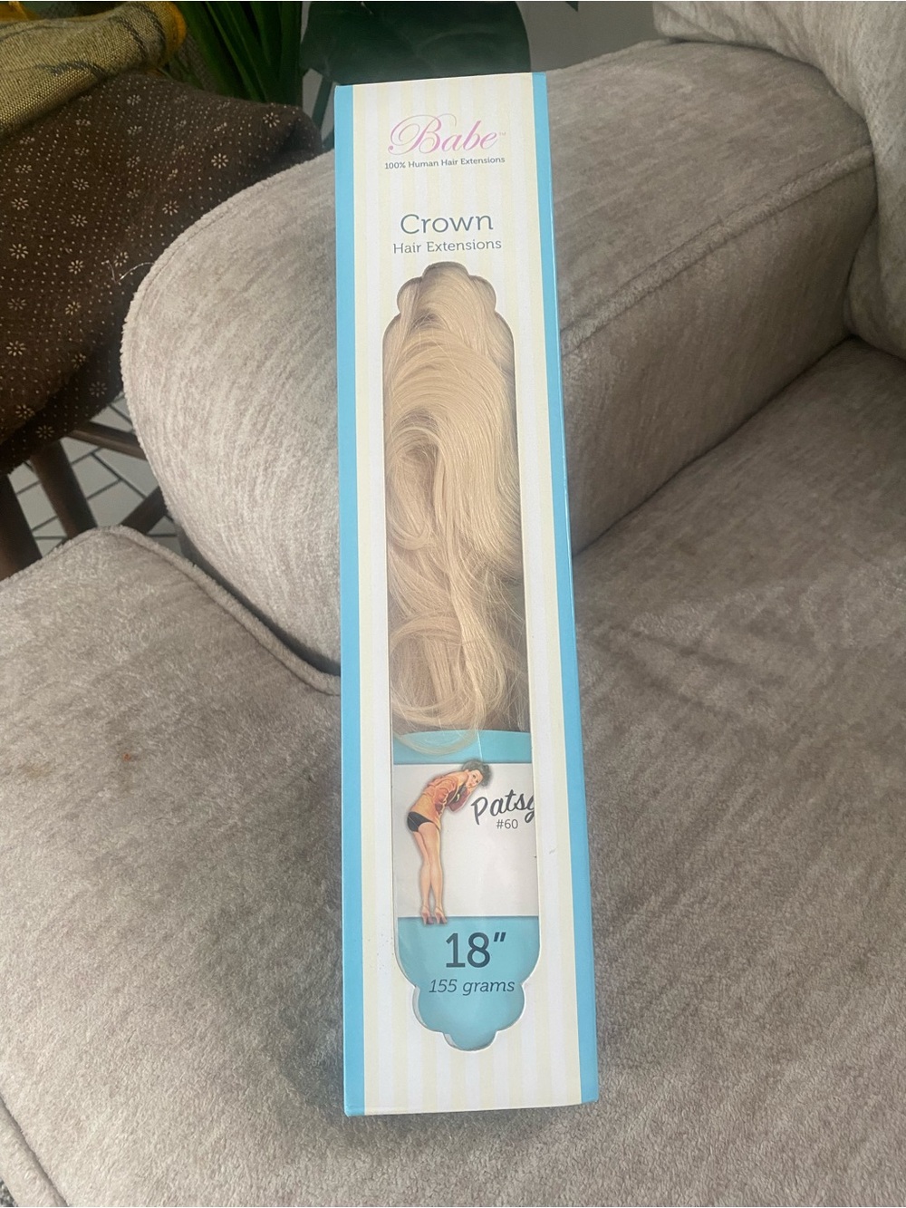 Babe Crown Hair Extension is a 18-inch Remy human hair